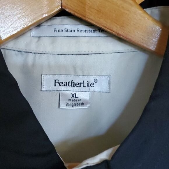 Featherlite Fine Stain Resistant Twill Dupont Teflon Button Down Sz XL Shirt - Picture 4 of 14